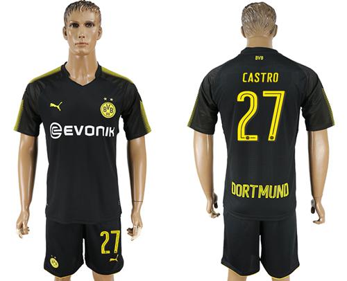 Dortmund #27 Castro Away Soccer Club Jersey